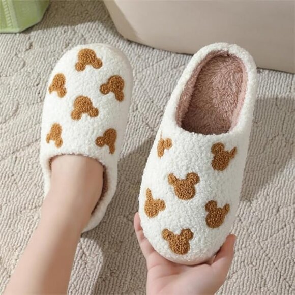 Womens Mickey Mouse Slippers - Picture 1 of 3
